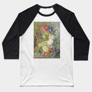 Still Life with Flowers and Fruit by Jan van Os Baseball T-Shirt